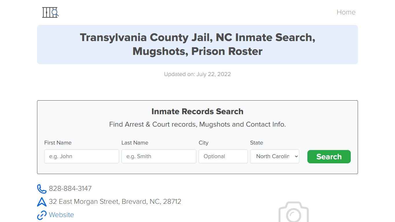 Transylvania County Jail, NC Inmate Search, Mugshots ...