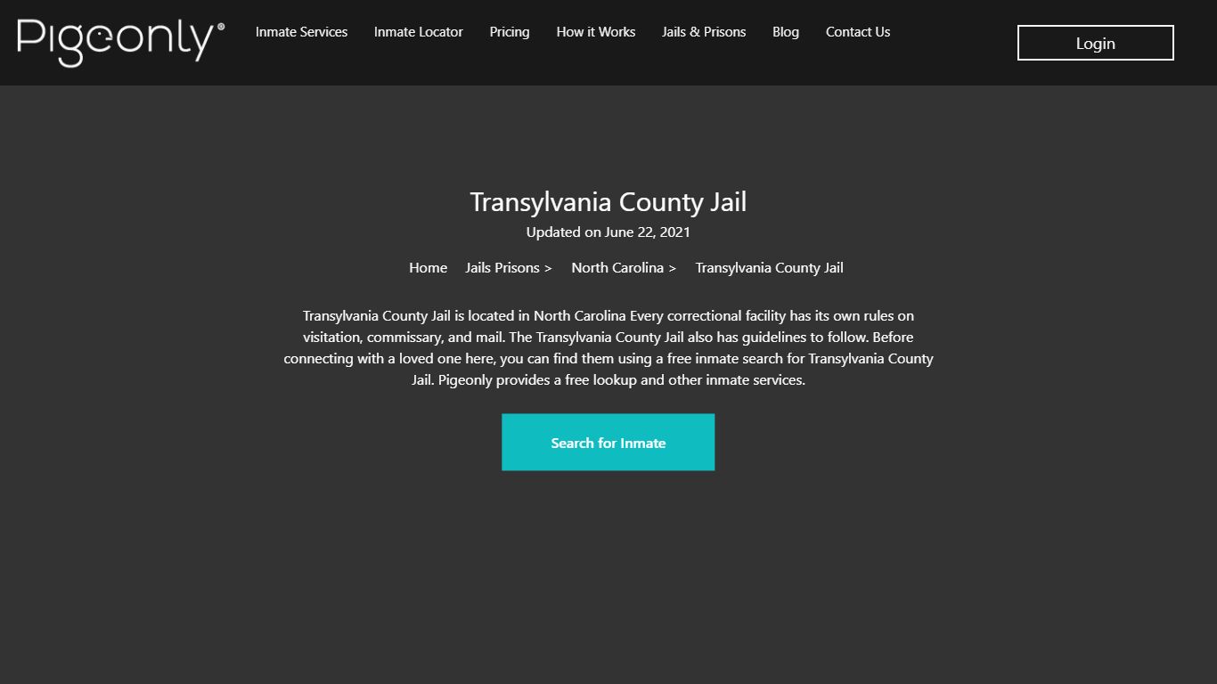 Transylvania County Jail Inmate Search | North Carolina